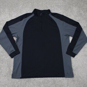 Greg Norman Sweatshirt Men Large Black PlayDry Golf 1/4 Zip Long Sleeve Pullover
